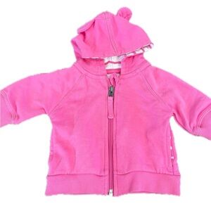 Hanna andersson 50 0-3 month pink bear jacket